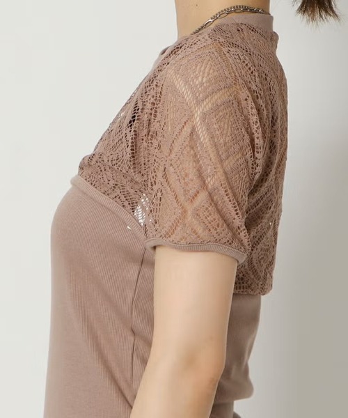 GORGE(ゴージ)の「キャミワンピース+メッシュプルオーバー(Tシャツ/カットソー・レディース・モカ/ブラック・F)」の16枚目の写真