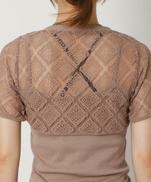 GORGE(ゴージ)の「キャミワンピース+メッシュプルオーバー(Tシャツ/カットソー・レディース・モカ/ブラック・F)」の17枚目の写真