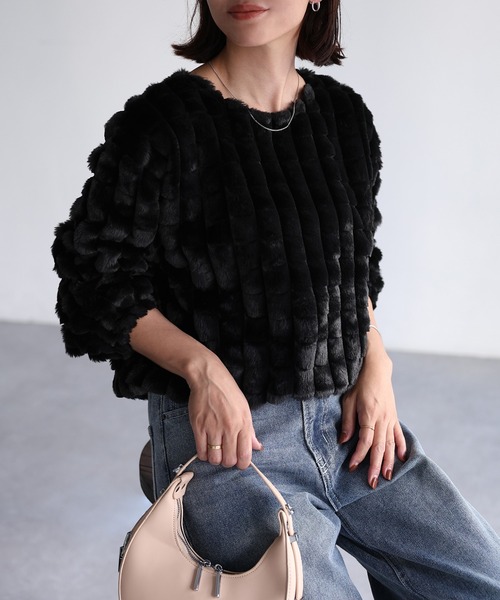 セール】ポコポコフェイクファートップス（Tシャツ/カットソー