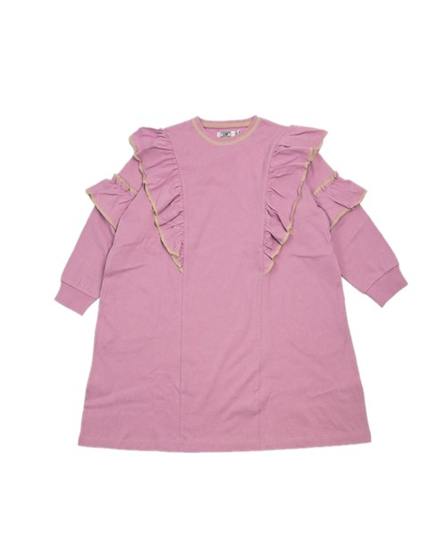 Life Support Products(ライフサポートプロダクツ)の「ダブルフリル長袖ワンピース(ワンピース・キッズ・オフホワイト/オレンジ/ラベンダー・90/100/150/140/130/120/110)」の3枚目の写真