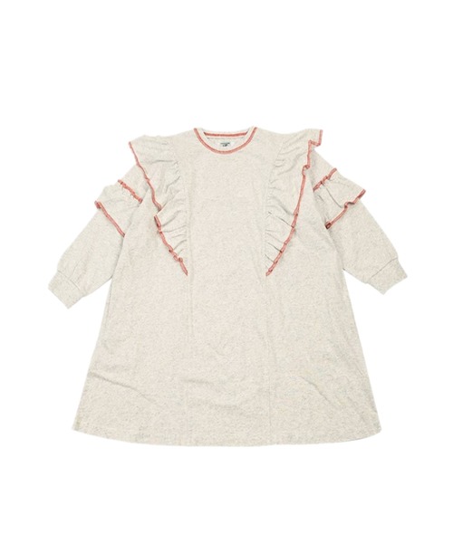 Life Support Products(ライフサポートプロダクツ)の「ダブルフリル長袖ワンピース(ワンピース・キッズ・オフホワイト/オレンジ/ラベンダー・90/100/150/140/130/120/110)」の2枚目の写真