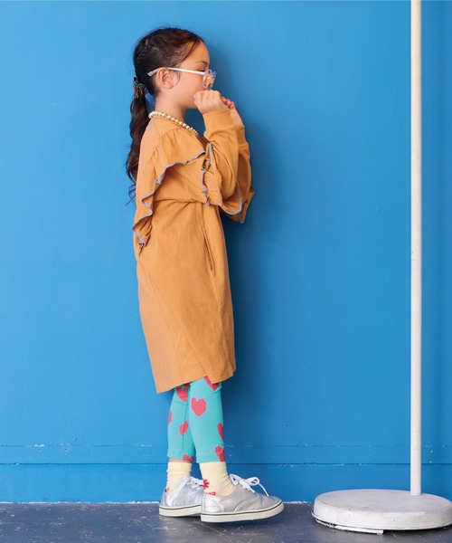 Life Support Products(ライフサポートプロダクツ)の「ダブルフリル長袖ワンピース(ワンピース・キッズ・オフホワイト/オレンジ/ラベンダー・90/100/150/140/130/120/110)」の7枚目の写真