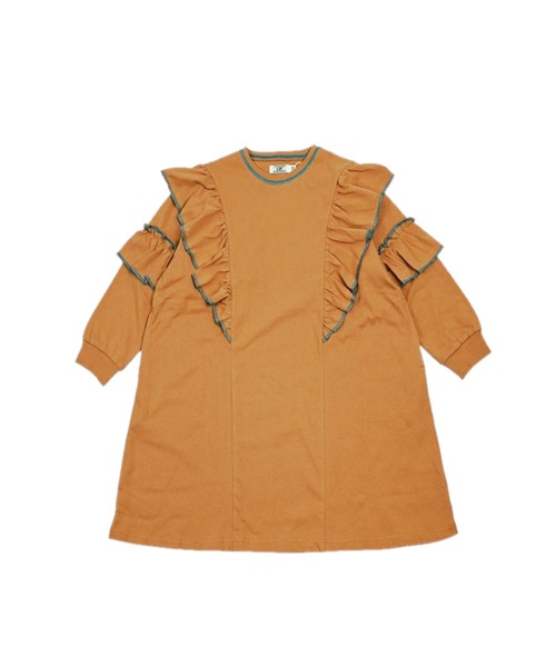 Life Support Products(ライフサポートプロダクツ)の「ダブルフリル長袖ワンピース(ワンピース・キッズ・オフホワイト/オレンジ/ラベンダー・90/100/150/140/130/120/110)」の9枚目の写真