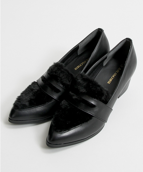 WEGO（ウィゴー）の「WEGO/ポインテッドローファー（ドレスシューズ・レディース・ブラック/アニマル・M/L）」の4枚目の写真