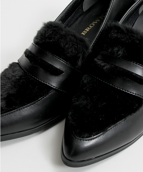 WEGO（ウィゴー）の「WEGO/ポインテッドローファー（ドレスシューズ・レディース・ブラック/アニマル・M/L）」の7枚目の写真