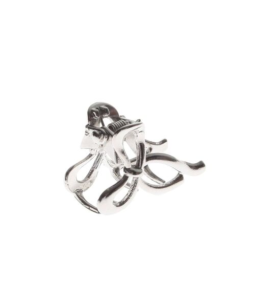 EATME（イートミー）の「リボンミニヘアクリップセット（バレッタ/ヘアクリップ・レディース・シルバー/アイボリー・FREE）」の6枚目の写真