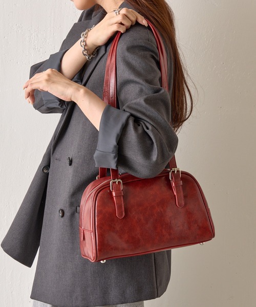 クラシックボストンバッグ（クドゥ革） vintage Y2K 古着 秋冬バッグ クラシックボストンバッグ（クドゥ革） vintage Y2K 古着 秋冬バッグ