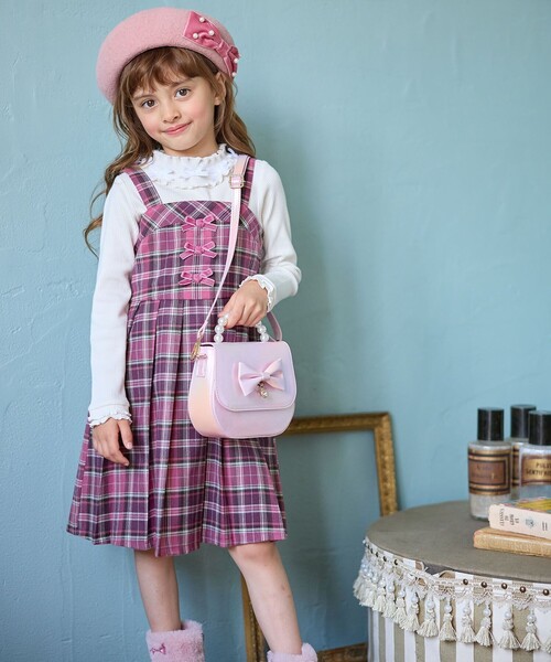 ANY（エニィ）の「リボンエナメル2WAY バッグ（ショルダーバッグ・キッズ・ピンク系/サックスブルー系・F）」の12枚目の写真