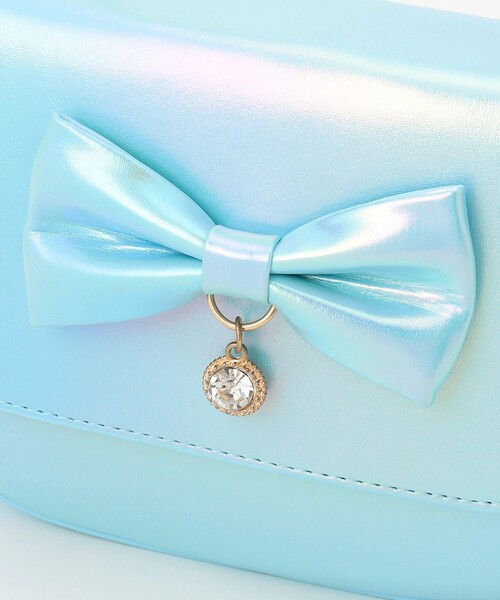 ANY（エニィ）の「リボンエナメル2WAY バッグ（ショルダーバッグ・キッズ・ピンク系/サックスブルー系・F）」の7枚目の写真