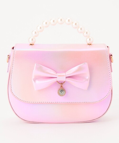 ANY（エニィ）の「リボンエナメル2WAY バッグ（ショルダーバッグ・キッズ・ピンク系/サックスブルー系・F）」の3枚目の写真