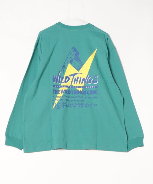 WILD THINGS（ワイルドシングス）の「【WILDTHINGS / ワイルドシングス】マウンテンロングスリーブティ│MOUNTAIN L/S TEE（Tシャツ/カットソー・メンズ・オレンジ系その他/ブラック/ホワイト/ミント・S/L/M/XL）」の5枚目の写真