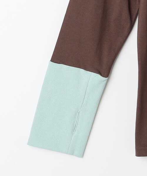 green label relaxing（グリーンレーベルリラクシング）の「TJ 天竺 袖配色 ロングスリーブ / キッズ  140cm-160cm（Tシャツ/カットソー・キッズ・ライラック/ブラック/オフホワイト/ブラウン・140cm/150cm/160cm）」の17枚目の写真