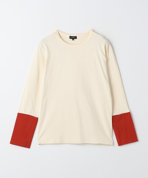 green label relaxing（グリーンレーベルリラクシング）の「TJ 天竺 袖配色 ロングスリーブ / キッズ  140cm-160cm（Tシャツ/カットソー・キッズ・ライラック/ブラック/オフホワイト/ブラウン・140cm/150cm/160cm）」の14枚目の写真