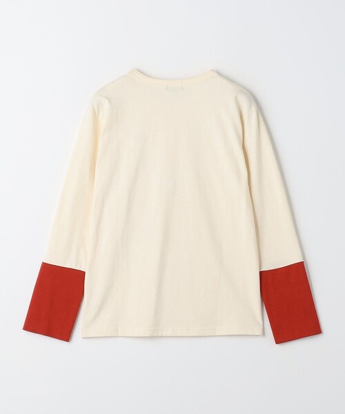 green label relaxing（グリーンレーベルリラクシング）の「TJ 天竺 袖配色 ロングスリーブ / キッズ  140cm-160cm（Tシャツ/カットソー・キッズ・ライラック/ブラック/オフホワイト/ブラウン・140cm/150cm/160cm）」の13枚目の写真