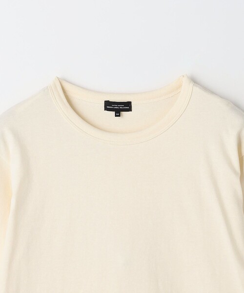 green label relaxing（グリーンレーベルリラクシング）の「TJ 天竺 袖配色 ロングスリーブ / キッズ  140cm-160cm（Tシャツ/カットソー・キッズ・ライラック/ブラック/オフホワイト/ブラウン・140cm/150cm/160cm）」の12枚目の写真