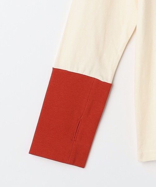 green label relaxing（グリーンレーベルリラクシング）の「TJ 天竺 袖配色 ロングスリーブ / キッズ  140cm-160cm（Tシャツ/カットソー・キッズ・ライラック/ブラック/オフホワイト/ブラウン・140cm/150cm/160cm）」の11枚目の写真