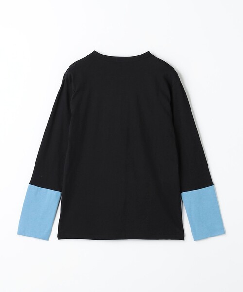 green label relaxing（グリーンレーベルリラクシング）の「TJ 天竺 袖配色 ロングスリーブ / キッズ  140cm-160cm（Tシャツ/カットソー・キッズ・ライラック/ブラック/オフホワイト/ブラウン・140cm/150cm/160cm）」の9枚目の写真