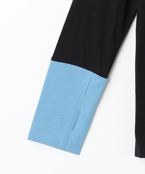 green label relaxing（グリーンレーベルリラクシング）の「TJ 天竺 袖配色 ロングスリーブ / キッズ  140cm-160cm（Tシャツ/カットソー・キッズ・ライラック/ブラック/オフホワイト/ブラウン・140cm/150cm/160cm）」の7枚目の写真
