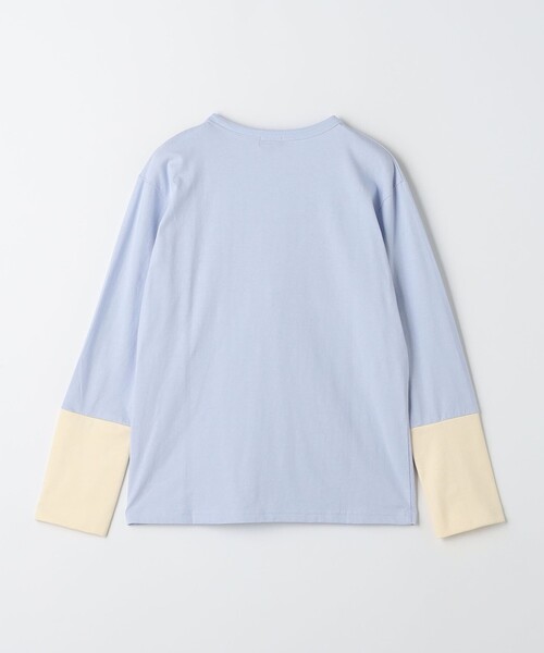 green label relaxing（グリーンレーベルリラクシング）の「TJ 天竺 袖配色 ロングスリーブ / キッズ  140cm-160cm（Tシャツ/カットソー・キッズ・ライラック/ブラック/オフホワイト/ブラウン・140cm/150cm/160cm）」の5枚目の写真