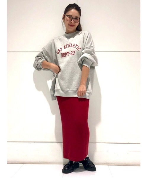 GAP(ギャップ)の「CashSoft カシミヤタッチ リブ マキシニットスカート(スカート・レディース・ブラウン/レッド/ブラック・XS/S/M/L/XL/XXS)」の16枚目の写真