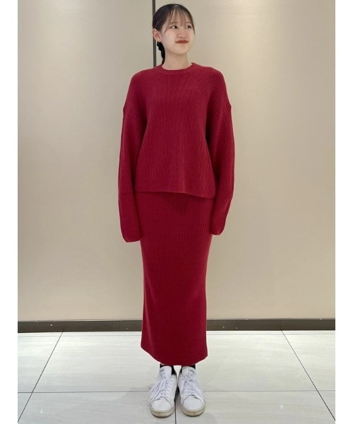 GAP(ギャップ)の「CashSoft カシミヤタッチ リブ マキシニットスカート(スカート・レディース・ブラウン/レッド/ブラック・XS/S/M/L/XL/XXS)」の13枚目の写真