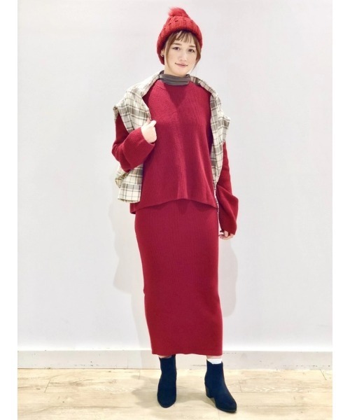 GAP(ギャップ)の「CashSoft カシミヤタッチ リブ マキシニットスカート(スカート・レディース・ブラウン/レッド/ブラック・XS/S/M/L/XL/XXS)」の14枚目の写真