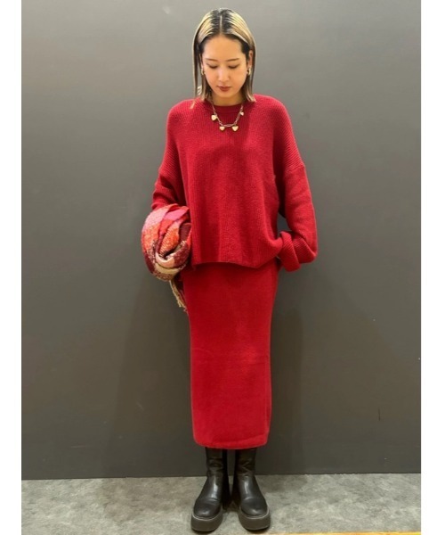 GAP(ギャップ)の「CashSoft カシミヤタッチ リブ マキシニットスカート(スカート・レディース・ブラウン/レッド/ブラック・XS/S/M/L/XL/XXS)」の15枚目の写真