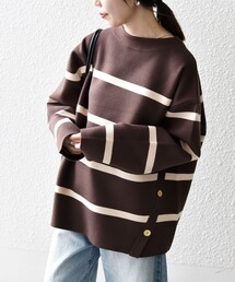 SHIPS any:〈手洗い可能〉ミラノリブ スタンドカラー ニット プルオーバー