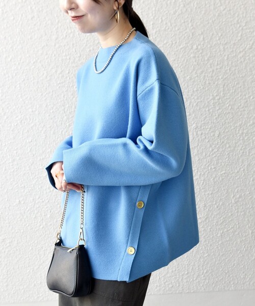 藍様♡専用♡GlamLips BOLERO ドッキング ニット トップス♡ セール】SHIPS any:〈手洗い可能〉ミラノリブ スタンドカラー ニット