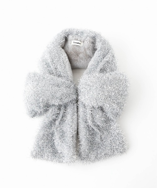 Casselini（キャセリーニ）の「Casselini(キャセリーニ)シャイニーヤーンリボンティペット（マフラー・レディース・マルチ/シルバー/ゴールド・FREE）」の5枚目の写真