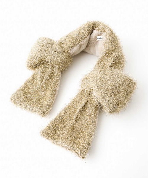 Casselini（キャセリーニ）の「Casselini(キャセリーニ)シャイニーヤーンリボンティペット（マフラー・レディース・マルチ/シルバー/ゴールド・FREE）」の8枚目の写真