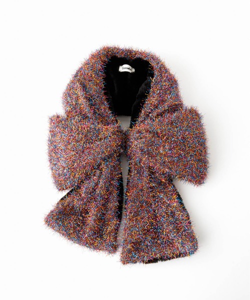 Casselini（キャセリーニ）の「Casselini(キャセリーニ)シャイニーヤーンリボンティペット（マフラー・レディース・マルチ/シルバー/ゴールド・FREE）」の9枚目の写真