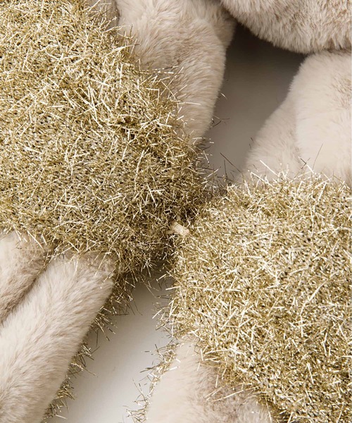 Casselini（キャセリーニ）の「Casselini(キャセリーニ)シャイニーヤーンリボンティペット（マフラー・レディース・マルチ/シルバー/ゴールド・FREE）」の10枚目の写真