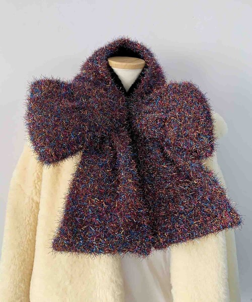 Casselini（キャセリーニ）の「Casselini(キャセリーニ)シャイニーヤーンリボンティペット（マフラー・レディース・マルチ/シルバー/ゴールド・FREE）」の21枚目の写真