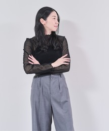 DOLLUPOOPS | ベロアメッシュボトルネックトップス(その他トップス)