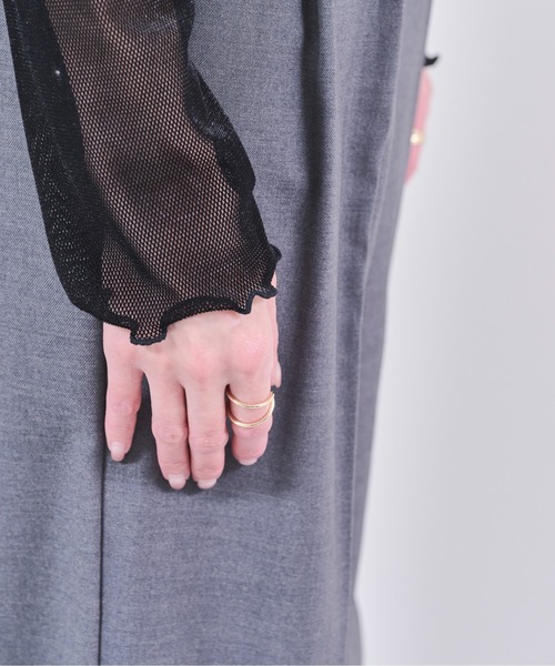 DOLLUPOOPS（ドールアップウップス）の「ベロアメッシュボトルネックトップス（その他トップス・レディース・ホワイト/ブラック・38）」の7枚目の写真