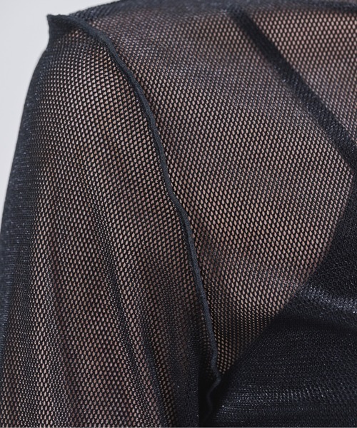 DOLLUPOOPS（ドールアップウップス）の「ベロアメッシュボトルネックトップス（その他トップス・レディース・ホワイト/ブラック・38）」の9枚目の写真