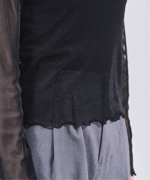 DOLLUPOOPS（ドールアップウップス）の「ベロアメッシュボトルネックトップス（その他トップス・レディース・ホワイト/ブラック・38）」の10枚目の写真