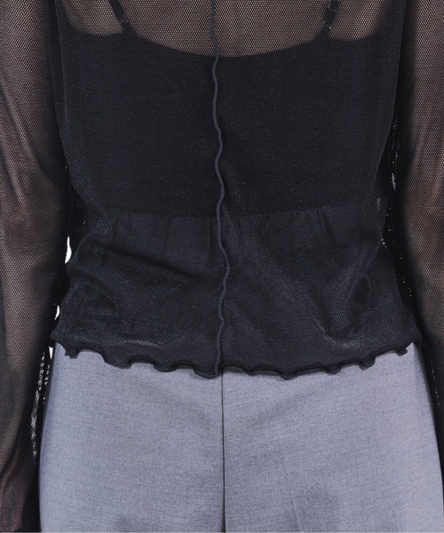 DOLLUPOOPS（ドールアップウップス）の「ベロアメッシュボトルネックトップス（その他トップス・レディース・ホワイト/ブラック・38）」の11枚目の写真