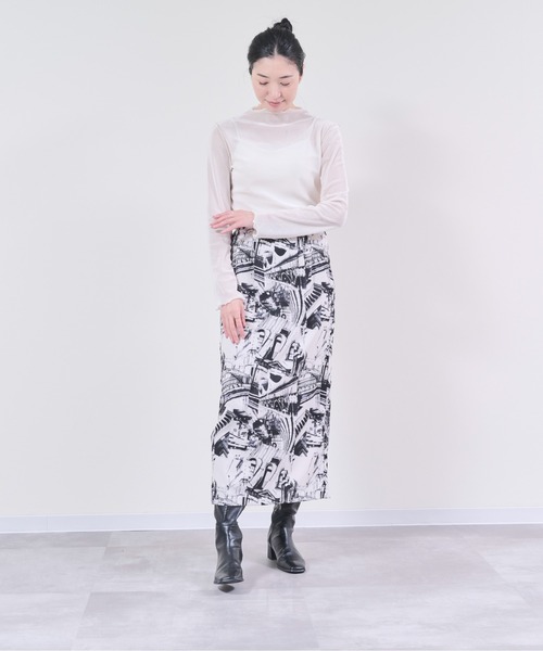 DOLLUPOOPS（ドールアップウップス）の「ベロアメッシュボトルネックトップス（その他トップス・レディース・ホワイト/ブラック・38）」の16枚目の写真