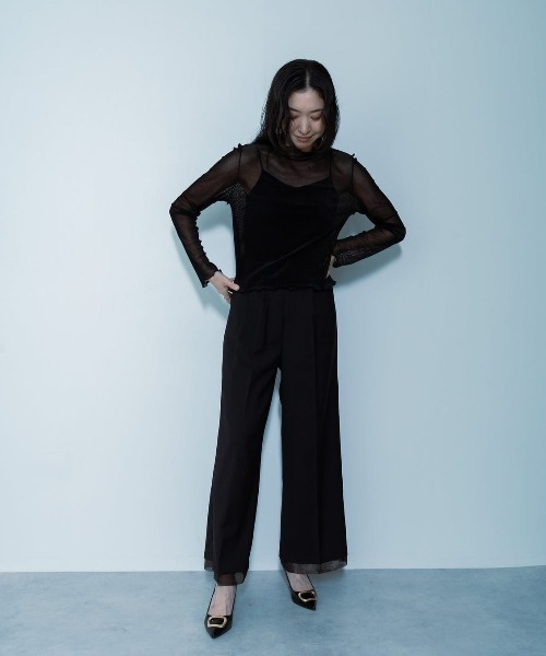 DOLLUPOOPS(ドールアップウップス)の「ベロアメッシュボトルネックトップス(その他トップス・レディース・ホワイト/ブラック・38)」の18枚目の写真