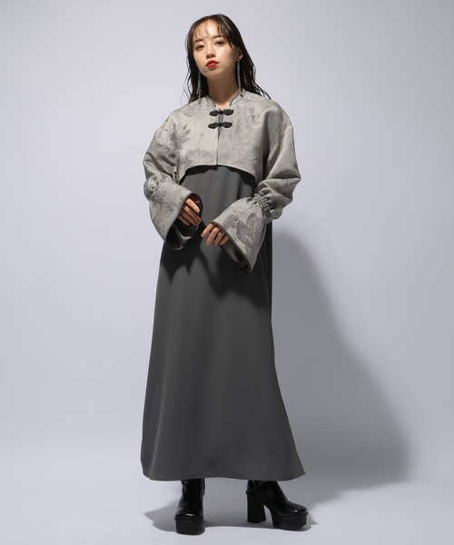 HARE（ハレ）の「ジャガードチャイナレイヤーライクフレアワンピース