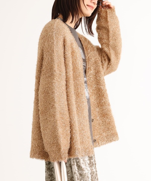 n'OrLABEL（ノアールレーベル）の「『ラメシャギーニットカーディガン』（カーディガン/ボレロ・レディース・ゴールド/シルバー/ブラック・FREE）」の18枚目の写真