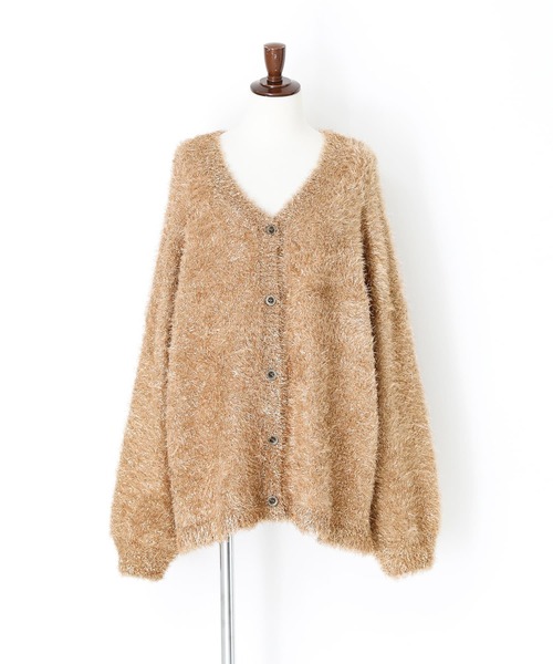 n'OrLABEL（ノアールレーベル）の「『ラメシャギーニットカーディガン』（カーディガン/ボレロ・レディース・ゴールド/シルバー/ブラック・FREE）」の12枚目の写真