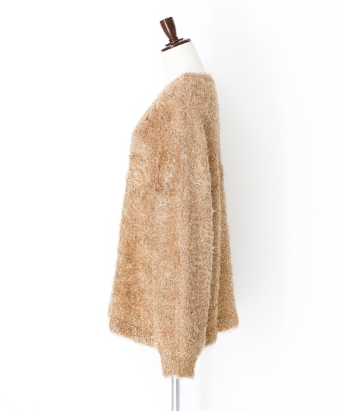 n'OrLABEL（ノアールレーベル）の「『ラメシャギーニットカーディガン』（カーディガン/ボレロ・レディース・ゴールド/シルバー/ブラック・FREE）」の13枚目の写真