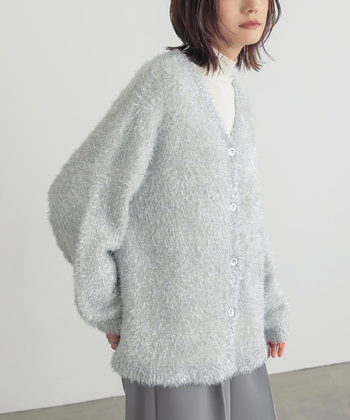 n'OrLABEL（ノアールレーベル）の「『ラメシャギーニットカーディガン』（カーディガン/ボレロ・レディース・ゴールド/シルバー/ブラック・FREE）」の21枚目の写真