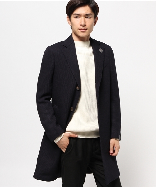 ラルディーニ　ネイビーチェスターコート　スポルベリーノ LARDINI (ラルディーニ) Spolverino Chester coat (スポルベリーノ