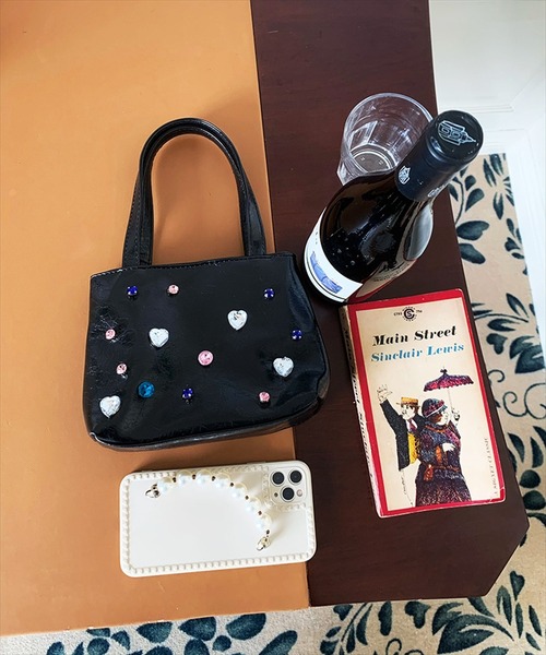 BAYBLO(ベイブロ)の「(SB)フェイクレザー ビジュー アレンジ 2WAY ハンドバッグ(ハンドバッグ・レディース・シルバー/ブラック・ONE SIZE)」の15枚目の写真