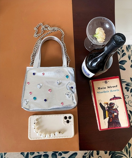 BAYBLO(ベイブロ)の「(SB)フェイクレザー ビジュー アレンジ 2WAY ハンドバッグ(ハンドバッグ・レディース・シルバー/ブラック・ONE SIZE)」の16枚目の写真