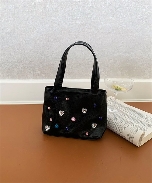 BAYBLO(ベイブロ)の「(SB)フェイクレザー ビジュー アレンジ 2WAY ハンドバッグ(ハンドバッグ・レディース・シルバー/ブラック・ONE SIZE)」の17枚目の写真